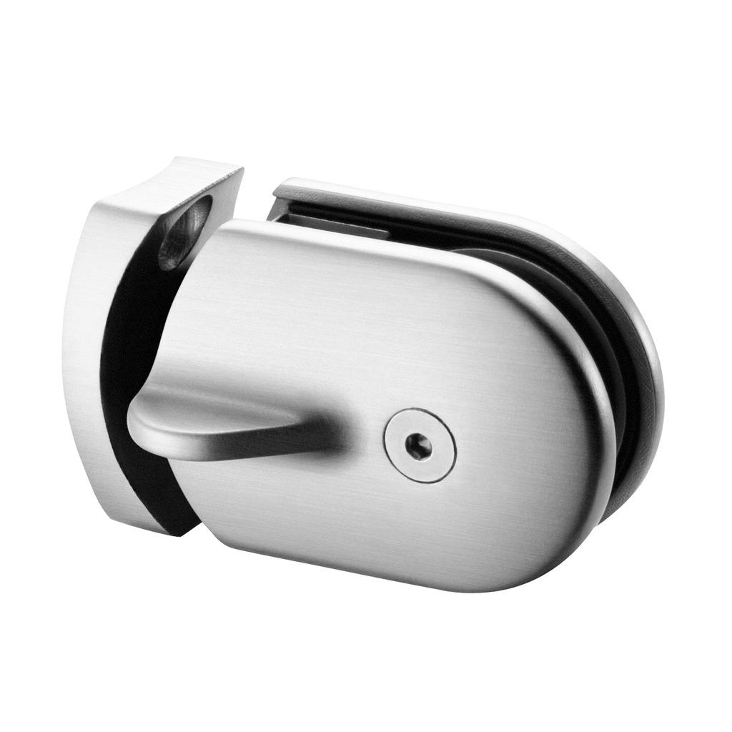 Door lock, for 6-12.76 mm glass, MOD 0282, 316
