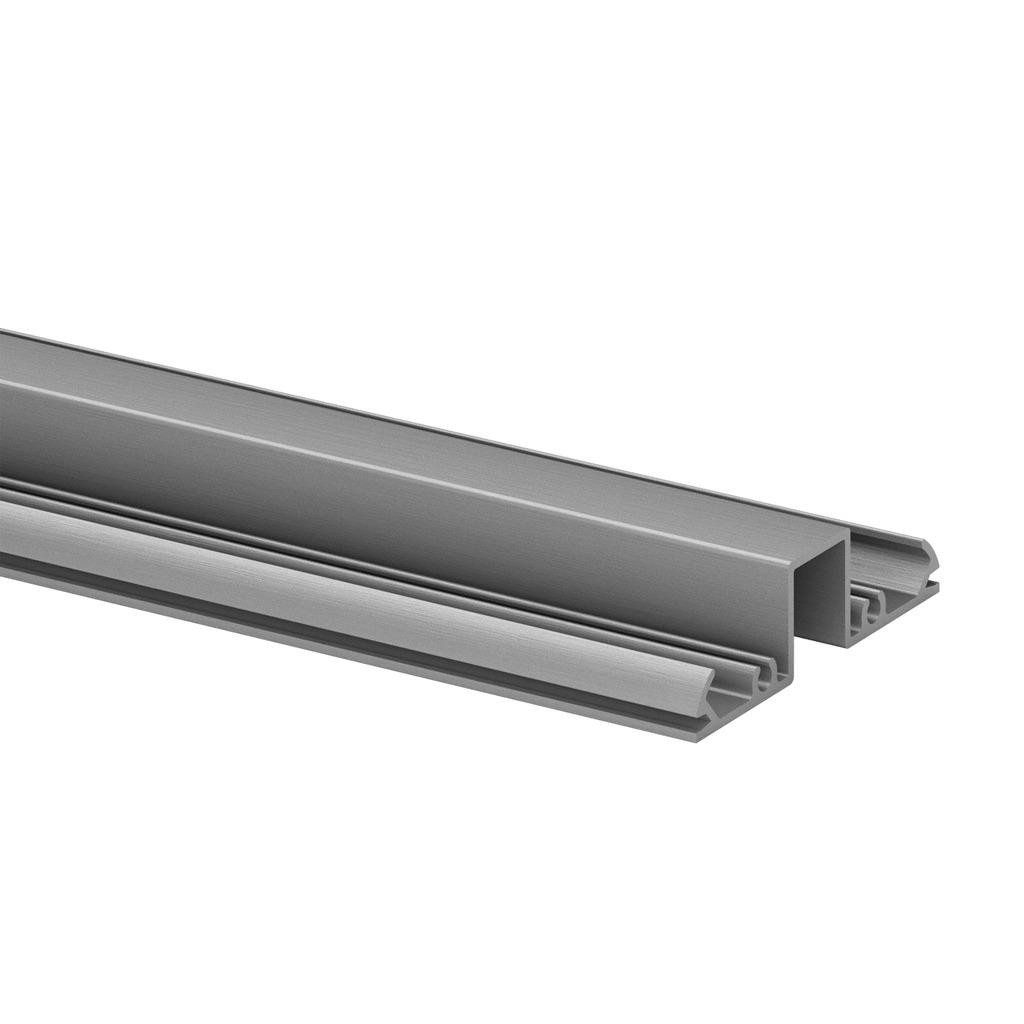 Glass rail, top, 67x19 mm, Easy Alu, MOD 5951, alu