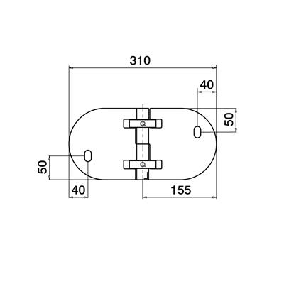 Baluster bracket, adjust. corner, fascia, MOD 0555, 304