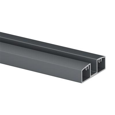 Glass rail, bottom, 55x25 mm, Easy Alu, MOD 5952, alu