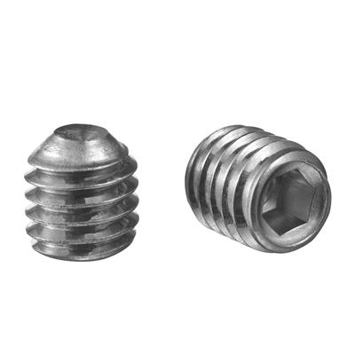 Grub screw with internal hexagon, flat, Real-Loc, A2-70